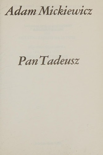 Adam Mickiewicz: Pan Tadeusz (Polish language, 1979, "Czytelnik")