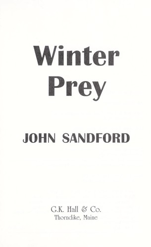 John Sandford: Winter prey (1993, G.K. Hall)