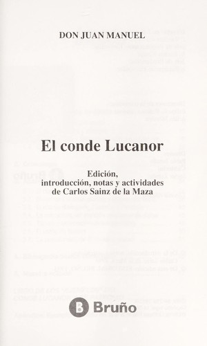 Don Juan Manuel: El Conde Lucanor (Paperback, Spanish language, 1991, Lectorum Pubns Inc (J))