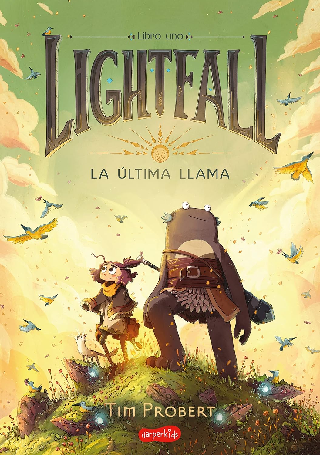 Diego de los Santos (itzultzailea): La última llama (GraphicNovel, gaztelania language, 2024, Harper Kids (HarperCollins Ibérica))